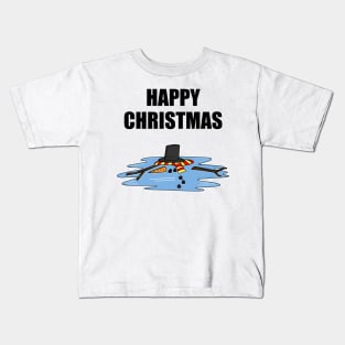 Happy Christmas 2020 Melted Snowman Funny Kids T-Shirt